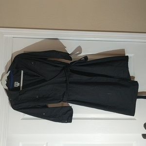 Black wrap dress w/ details